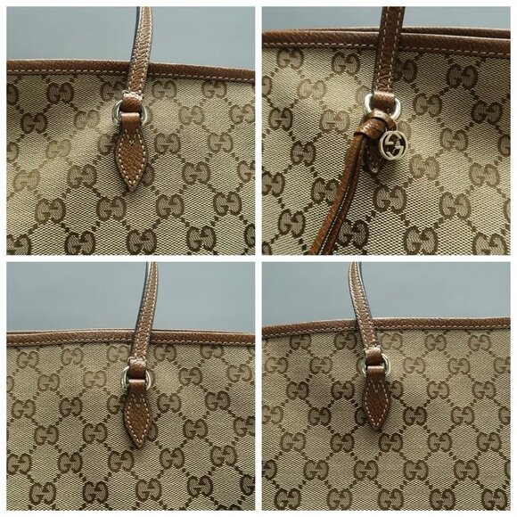 GUCCI Bree Brown Cloth Tote 615-122324 - Picture 7 of 12